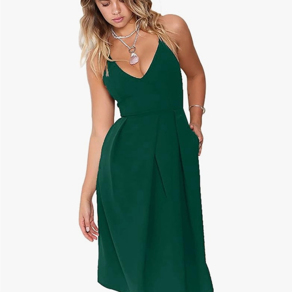 Elegant Green Midi Dress